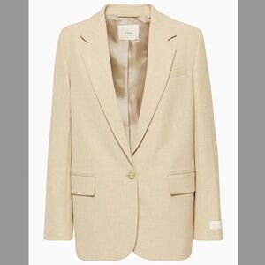 NWT Aritzia Wilfred Generation Blazer Size XS, Heather Oat Beige